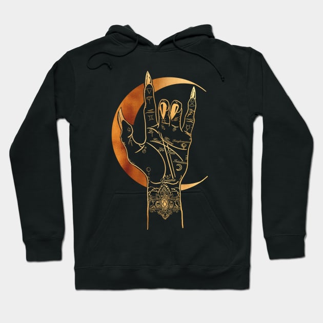 Palmistry Hoodie by theroseandraven